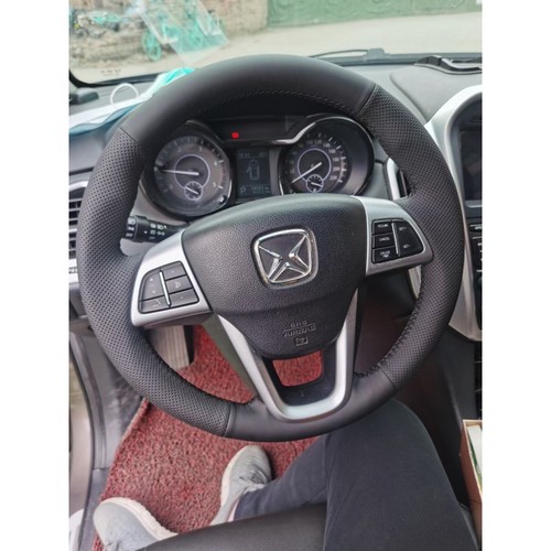 真皮手缝方向盘套专用于江铃151720款新驭胜S350330域虎宝典把套