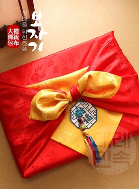 朝鲜族印花布料双色礼品包装布颜色多款韩式节日礼品包装布