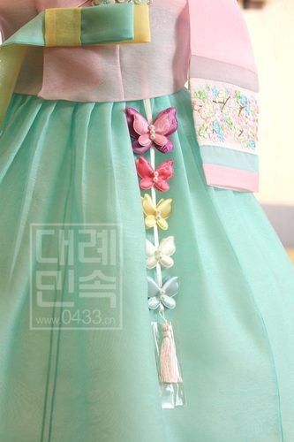 朝鲜族蝴蝶小挂饰韩服配饰韩式服装装饰品周岁小挂饰