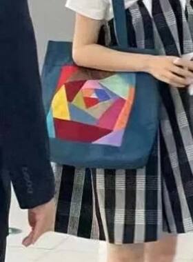 延吉单肩包跑男网红包朝鲜族拼接旅游纪念品
