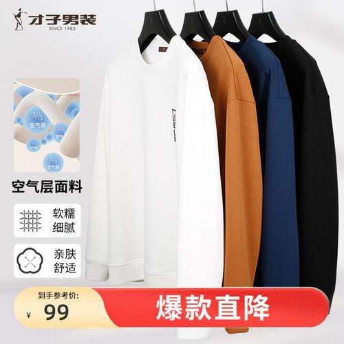 才子男装高阶舒适套头卫