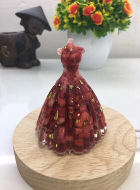 好记水晶各种碎石滴胶婚纱摆件