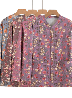 妈妈装德绒开衫保暖上衣