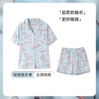 纯棉睡衣女夏季短袖卡通美乐蒂家居服可爱薄款春夏天透气套装女生