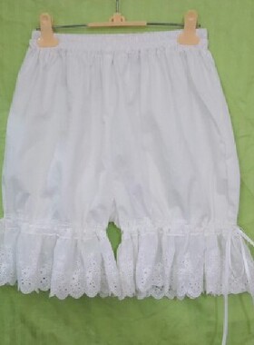 【王妍与夏季】原创纯棉打底裤jk防走光花边南瓜裤 lolita多款