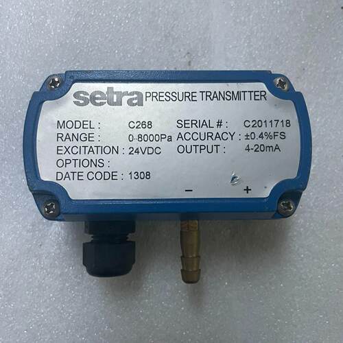 议价C268 压力变送器 Setra西特 0-8000Pa 24VDC 4-20mA维修