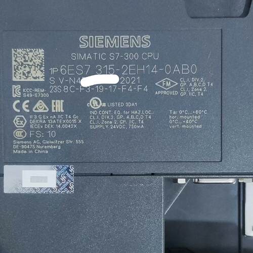 议价6ES7 315-2EH14-0AB0 SIMATIC S7-300 CPU工控模块维修
