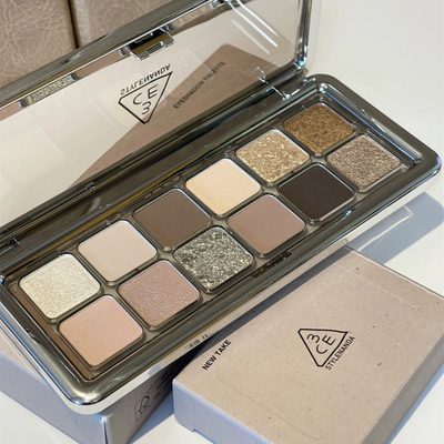 新品3ce眼影水泥盘12色哑光