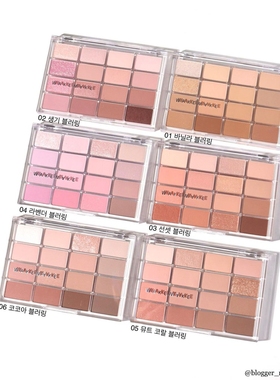 现货▲韩国wakemake唯可魅16色眼影盘soft bluring珠光哑光大地色