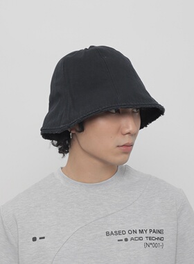 WORLDWIDE/大头围显脸小渔夫帽做旧水洗防晒遮阳盆帽百搭水桶帽潮