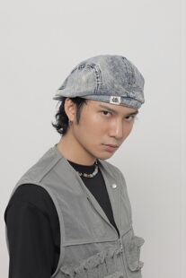 WORLDWIDE/日系复古牛仔反戴贝雷帽男水洗做旧大头围显脸小前进帽