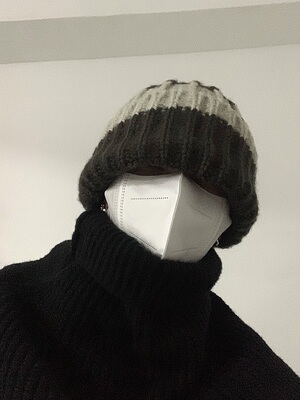 大头围显脸小日系大版毛线帽子
