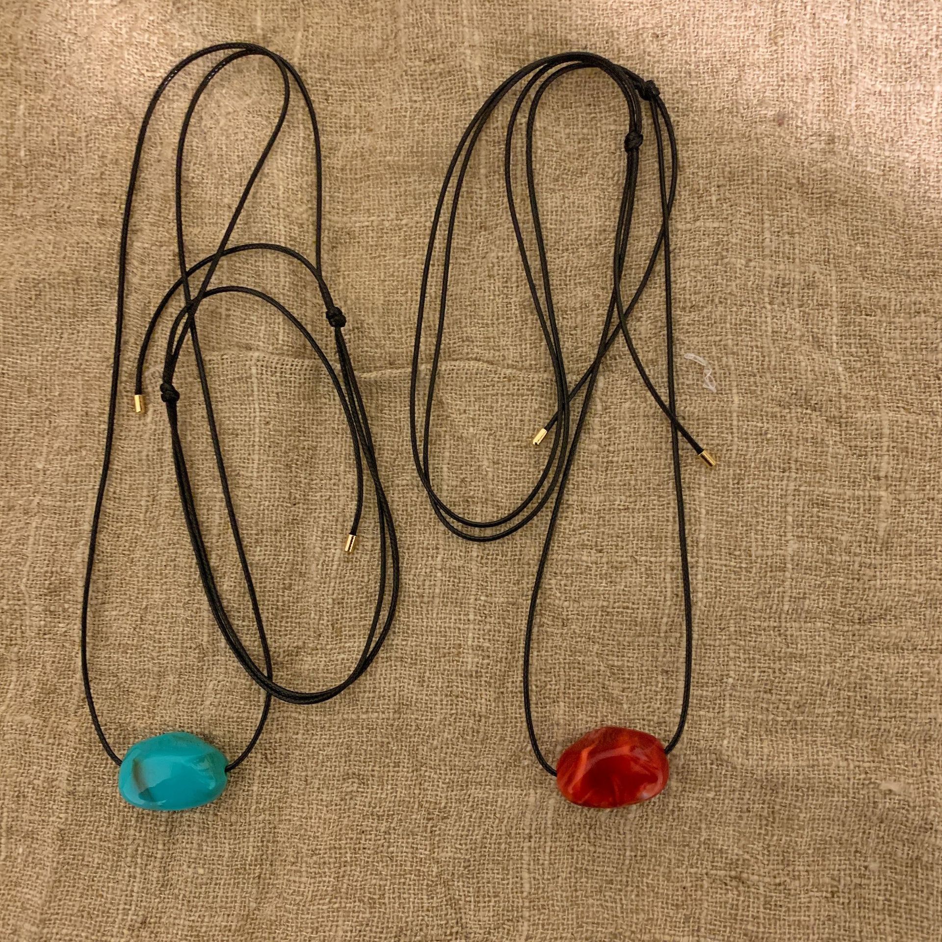 欧美ins博主酷飒个性手工绑绳不规则项链 简约可调节 chocker