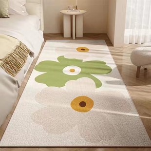粉色花朵ins风床边地毯客厅茶几毯地垫榻榻米地垫房间窗前床下毯