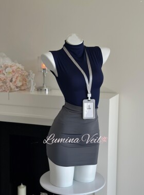 纯辣秘书性感紧身辣妹包臀裙约会制服睡衣套装睡裙女