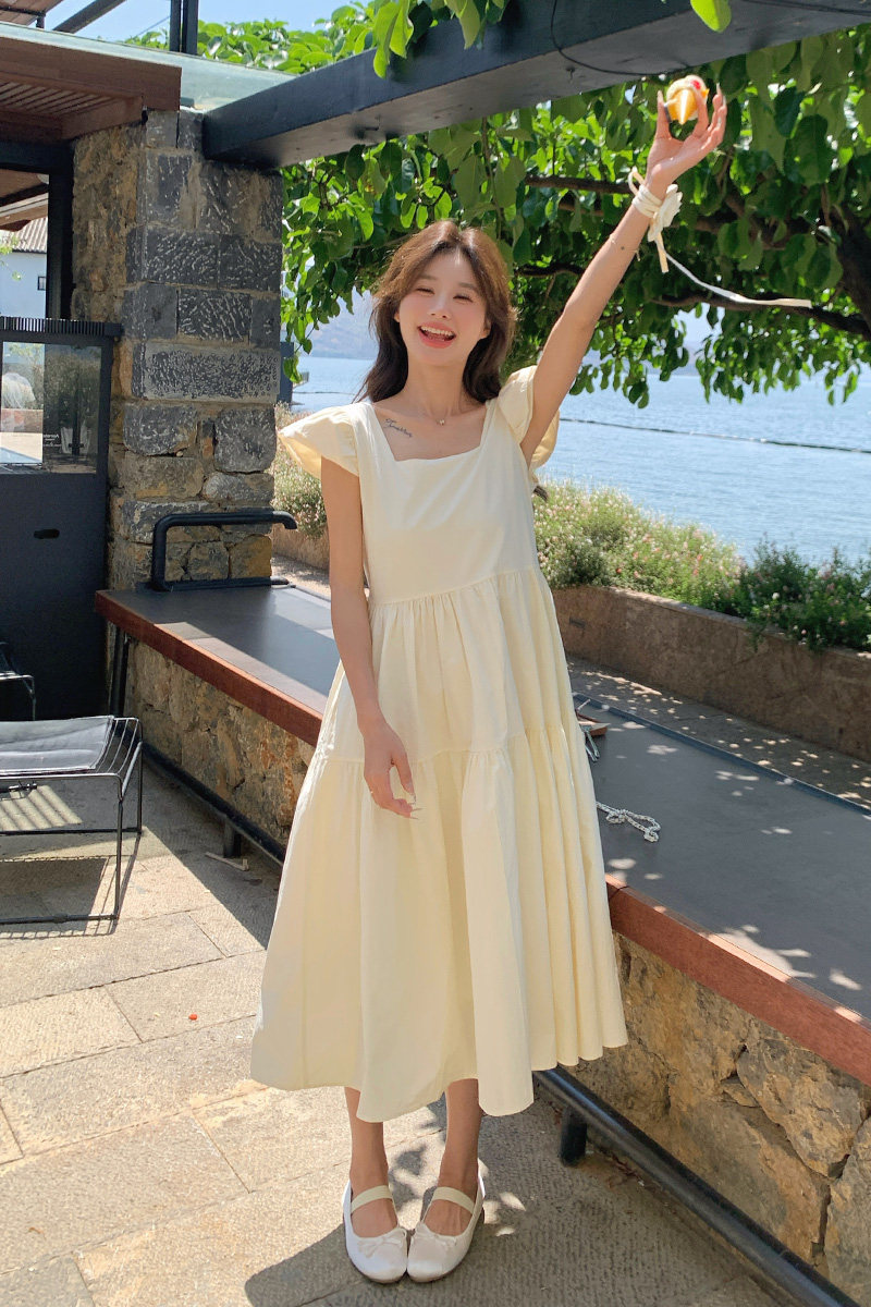 数据好5.23出大货小飞袖连衣裙（含花朵）119-8802-P115K168,女装连衣裙,叁秋一裳