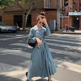 现货21年春款风衣连衣裙119-F064-P95K148，女装连衣裙，叁秋一裳