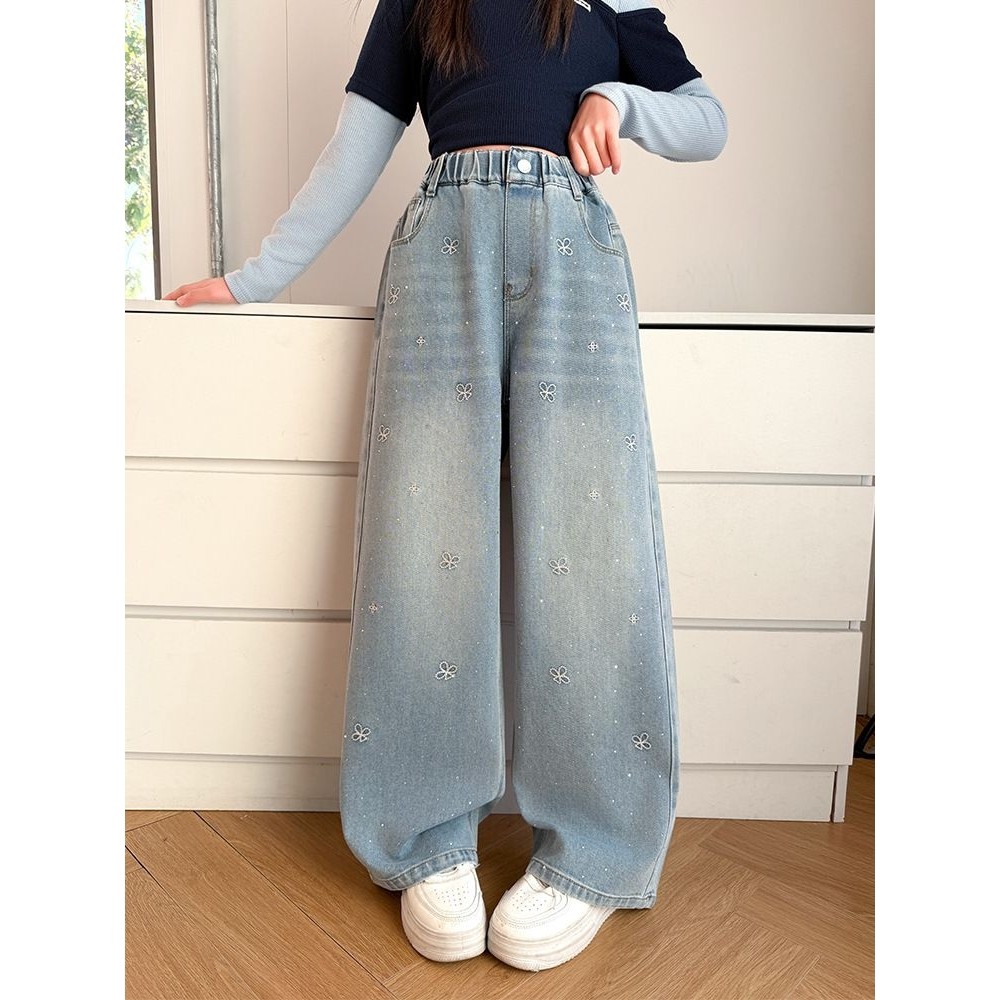 胖东来山姆女童裤子春秋款2026新款洋气童装小女孩秋装阔腿裤儿童,童装/婴儿装/亲子装,儿童牛仔裤,淘宝优惠券,粉丝福利购,淘宝优惠卷