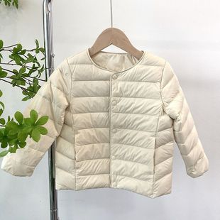 胖东来山姆儿童轻薄羽绒服内胆中大童女童男童宝宝白鸭绒外套校服