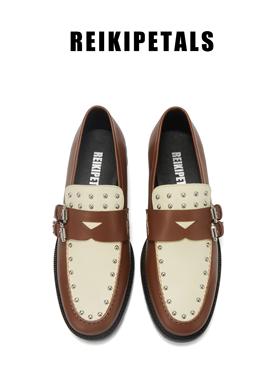 【3折】reikipetals设计师鞋履   Y2K风 铆钉扣饰圆头平跟乐福鞋