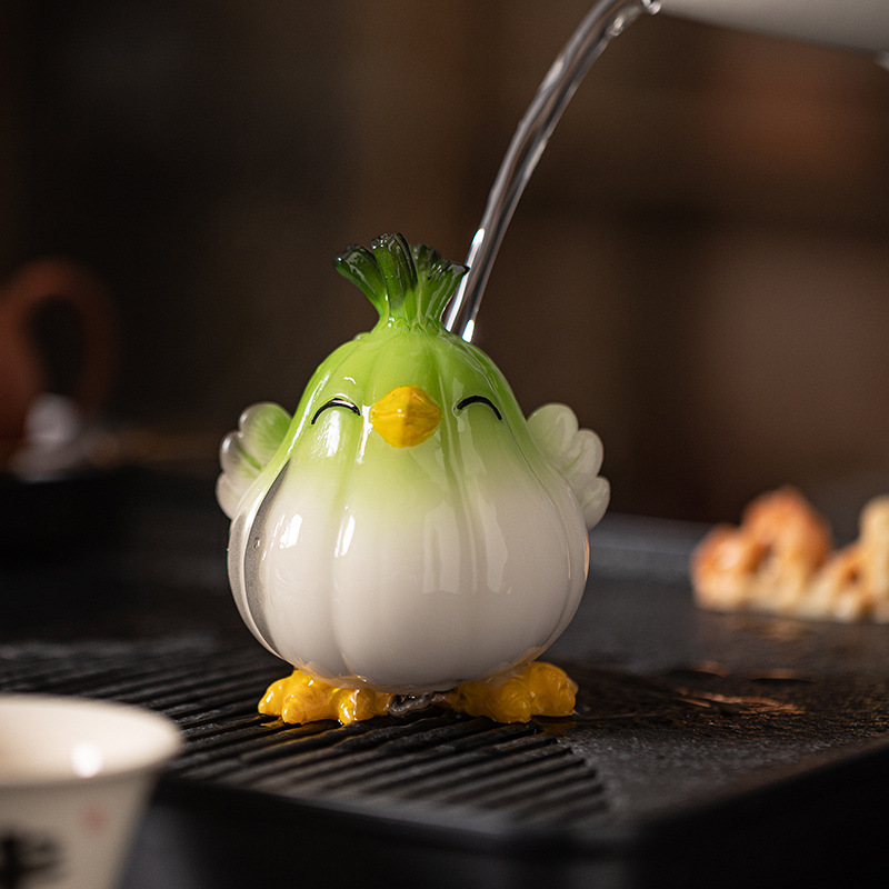 遇水变色创意卡通可爱茶宠摆件