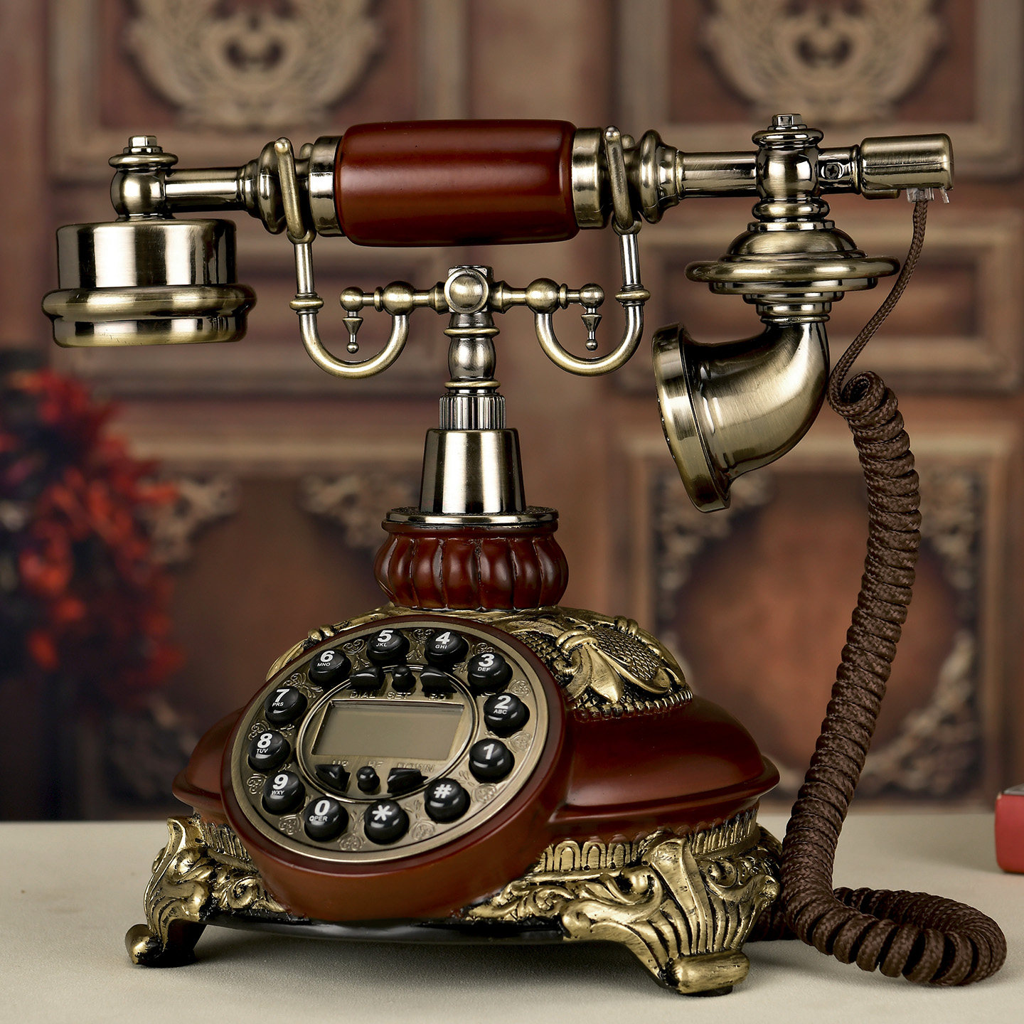 新款仿古电话机欧式电话机家用办公电话固定办公无线插卡复古座机