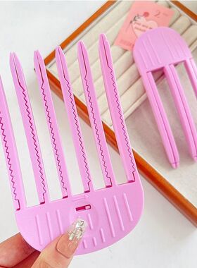 高颅顶头发免洗头顶蓬松神器夹子风塑梳发根夹前额刘海定型垫发夹