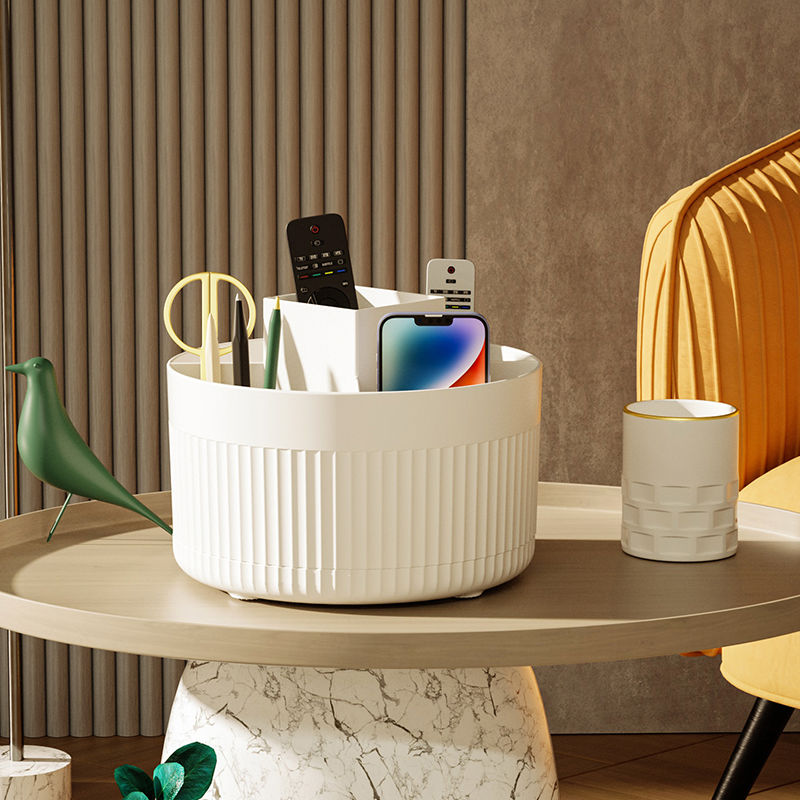 化妆品收纳盒旋转防尘化妆刷收纳筒梳妆台桌面笔筒口红眼影置物架