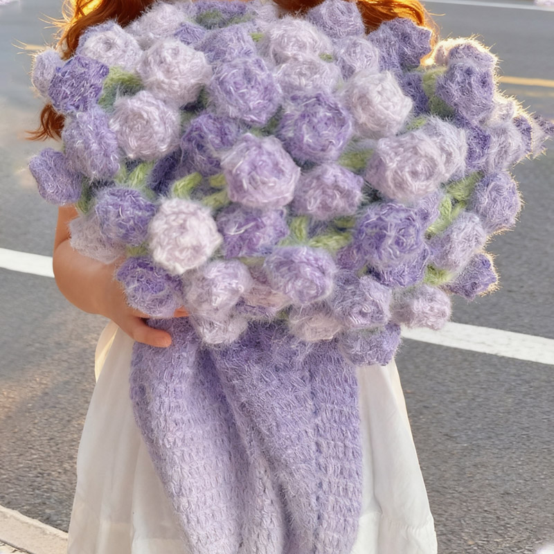 渐变花毯diy手捧花送女友