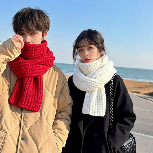 色围巾手工diy送男女朋友