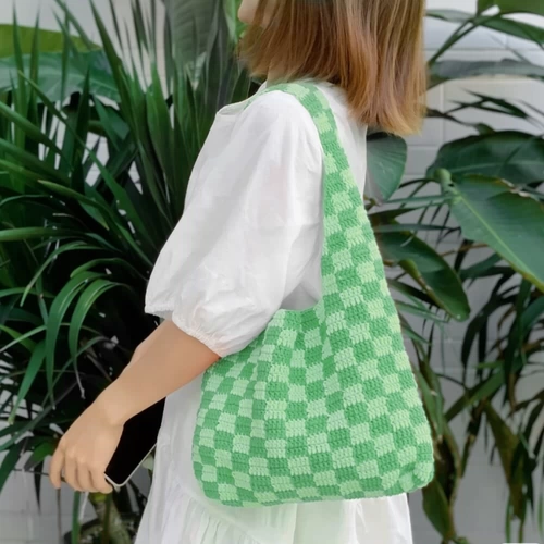 Вязаная сумка ручной работы, шахматы, набор материалов, «сделай сам»