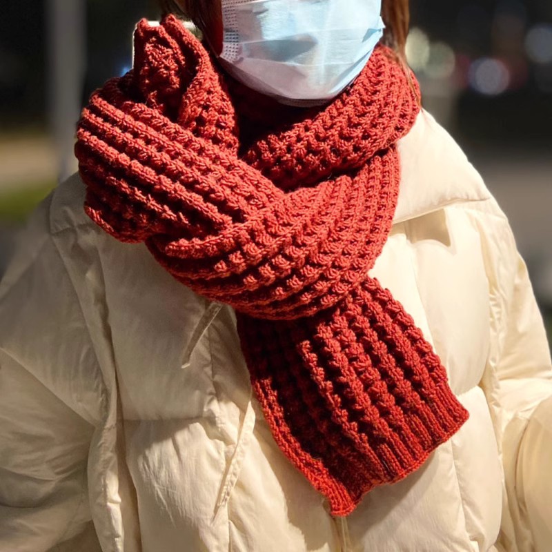 围巾手工diy毛线送女友