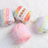 Плетеный крючок для вязания ручной работы, шелковые нитки, клубок пряжи, 3 размер, DIY, градиент