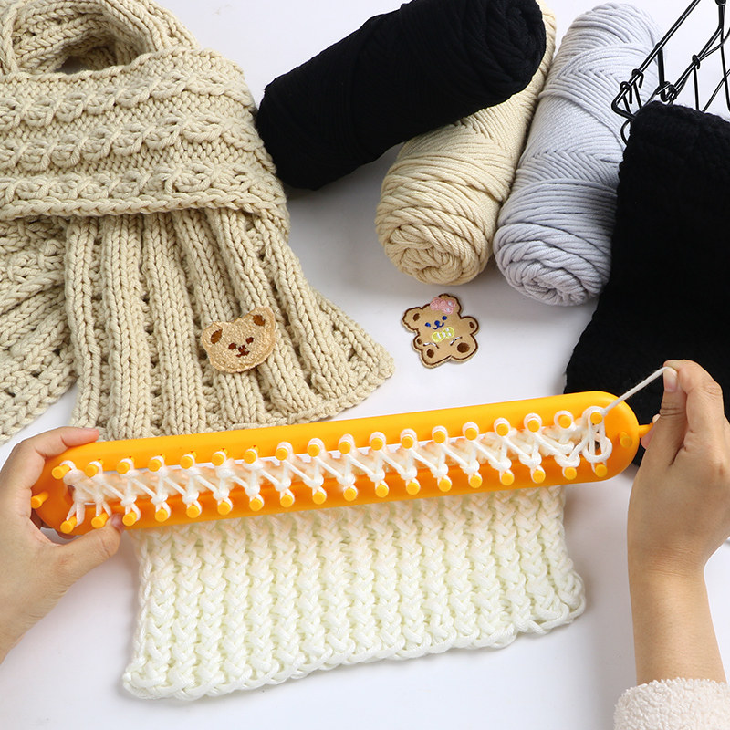 情人棉围巾手工diy编织器毛线懒人手织神器围脖针机器工具全套装