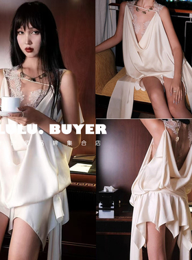 Lve买手店越南正品Ononmade短裙新款蕾丝拼接吊带露肩荡领连衣裙