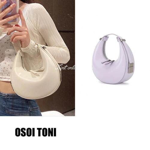 折扣 osoi toni 休闲百搭牛皮半圆月亮包手提腋下单肩包