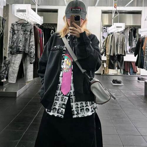 正品 Martine Rose 25ss做旧字母标语夹克贴纸印花拉链外套情侣款
