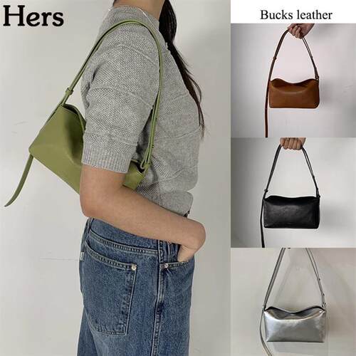 正品韩国Bucks leather新款羊皮小方包手拎单肩斜挎包女