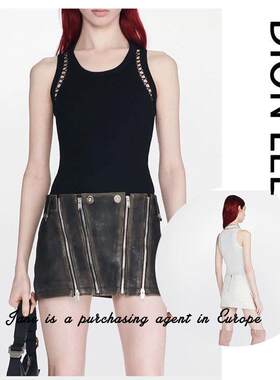 国现 澳洲 dion lee 男女同款系带饰边无袖圆领针织外穿背心