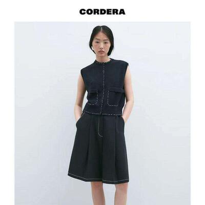 CORDERA 新款时尚百搭休闲简约针织马甲背心