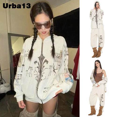 Urba13买手店现货正品toomuchtax卫衣jennie同款连帽衫外套长裤