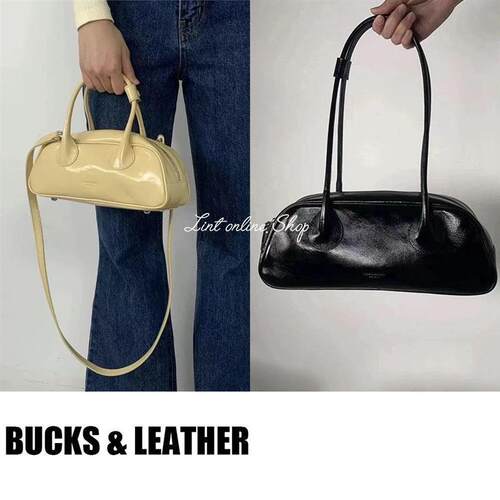 折扣 bucks & leather百搭亮面时尚法棍包腋下手提单肩包