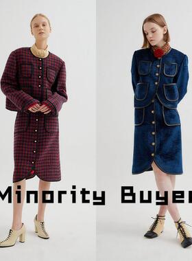 Minority买手店 EENK 2021秋冬小香风复古短款夹克西装套装外套