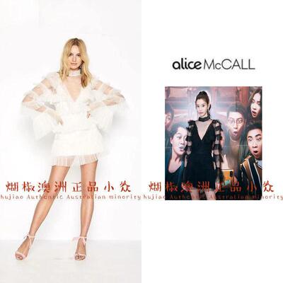 煳椒 澳洲Alice McCall 周冬雨同款蕾丝蛋糕裙长袖短洋装