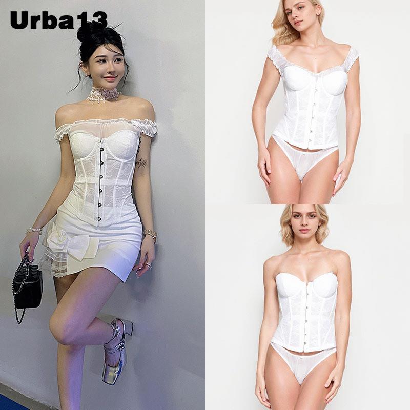 Urba13买手店正品现货SKIMS婚礼系列束腰抹胸蕾丝吊带上衣塑身衣图片