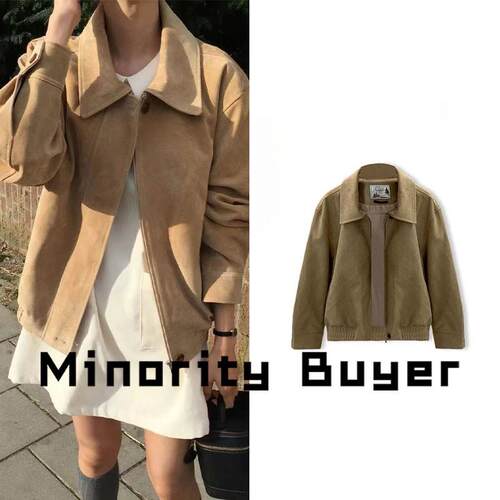 现货 买手店 OVERTAKE 韩系复古通勤百搭高级感夹克翻领短外套女