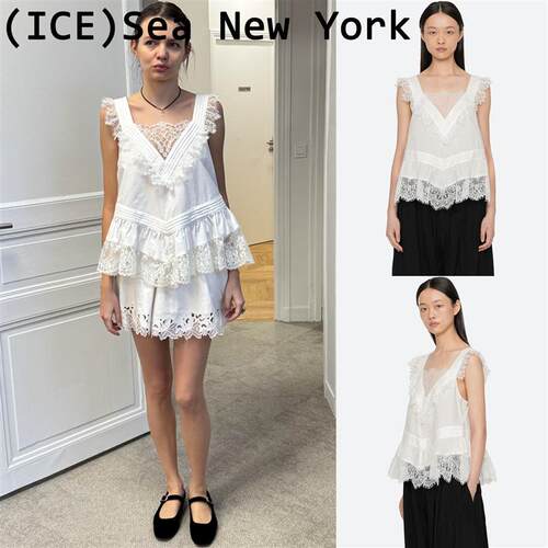 ice买手店现货正品Sea New York套装26新款蕾丝拼接短裤V领背心女