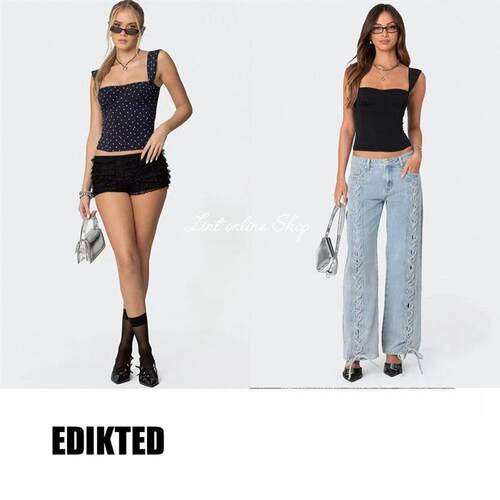 折扣 edikted 辣妹风鱼骨收腰紧身胸衣方领小背心上衣