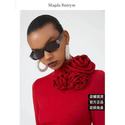 怪品味 Magda Butrym 纯黄铜手工点钻水晶耳圈耳环耳夹耳针