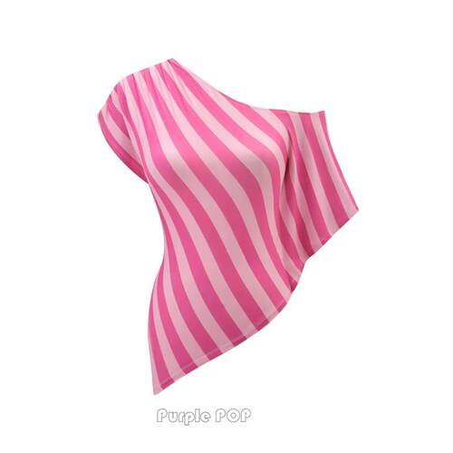 POP买手店 I.AM.GIA 25SS新款时尚百搭印花条纹短袖上衣